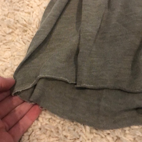 American Eagle Green Oversized Henley with Buttons - Picture 6 of 6